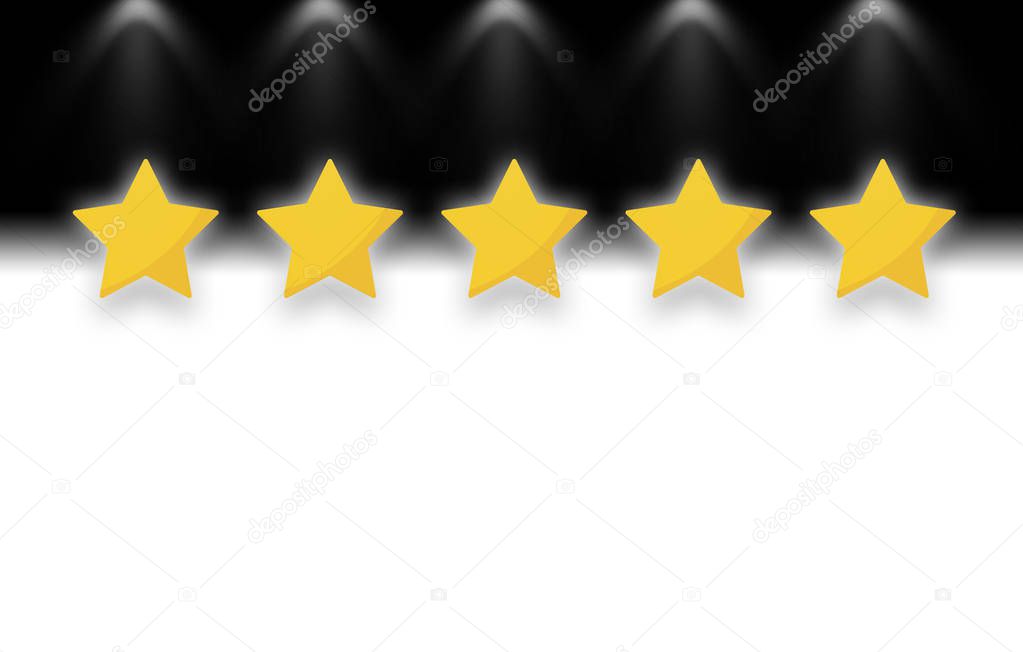 Rating of Five Star graphic background