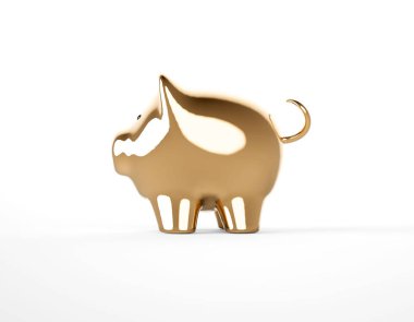 Piggy Bank Beyaz Altın Renk