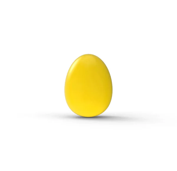 Telur Paskah Orange Atas Putih — Stok Foto