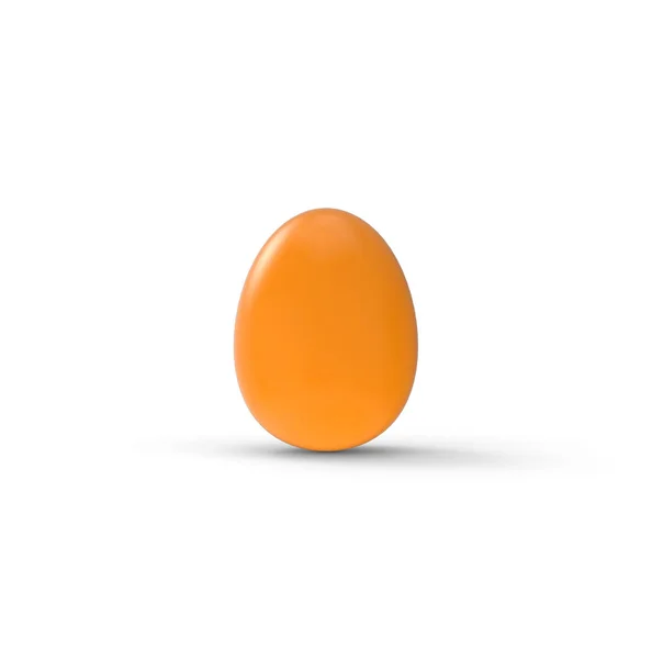 Telur Paskah Orange Atas Putih — Stok Foto