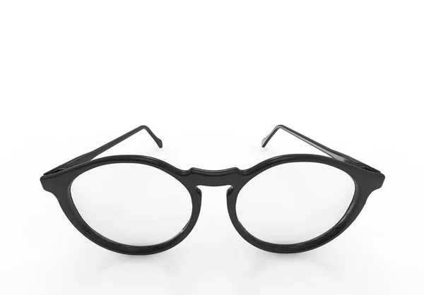Czarne Okulary Białym Tle — Zdjęcie stockowe