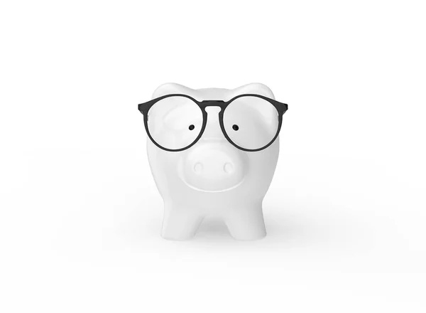 Piggy Saving Bank Glasses — Stock Photo, Image