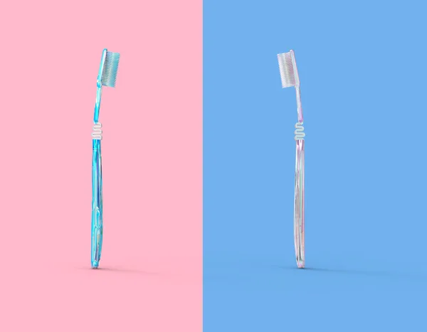 Концепція Зубної Щітки Ізольована Білому Рендерингу — стокове фото