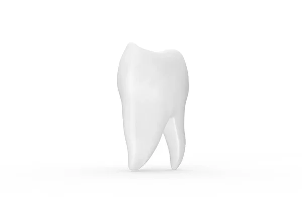 Dente Isolado Fundo Branco Rendering — Fotografia de Stock