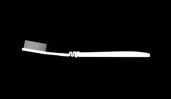 Tooth Brush White Black Rendering — Stock Photo, Image