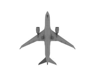 Beyaz 3d Rendering izole uçak
