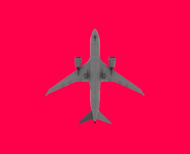 Kırmızı 3d Rendering izole Uçak