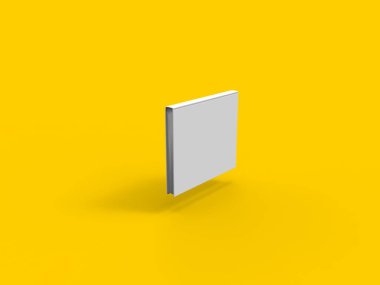 Grafik Kitap Sarı 3d render izole