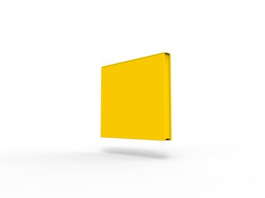 Grafik Kitap Sarı 3d render izole