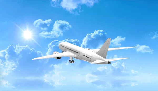 Avião Isolado Sky Rendering — Fotografia de Stock