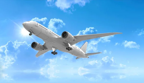 Літак Ізольований Sky Рендеринга — стокове фото