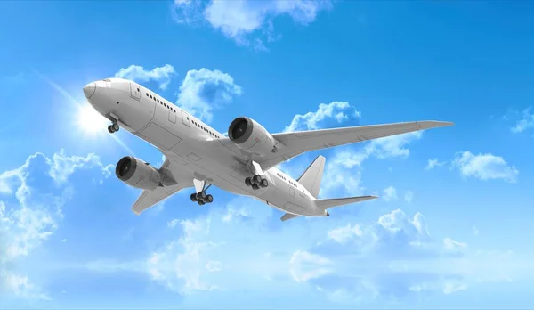 Avión Aislado Sky Rendering — Foto de Stock