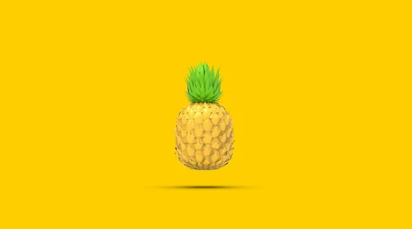 Pineapples Food Object Rendering — Stock Photo, Image