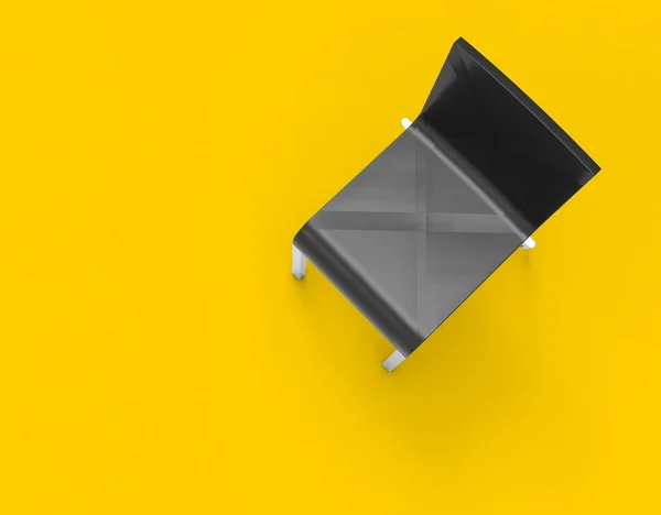 Chair Isolated Yellow Rendering — Stock Photo, Image