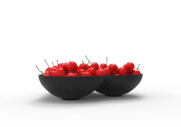 Red Cherry Background Rendering — Stock Photo, Image