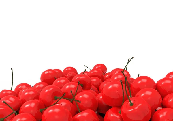 Red Cherry Background Rendering — Stock Photo, Image