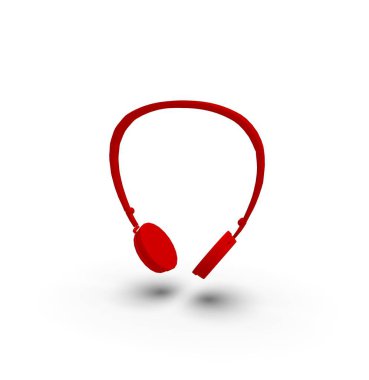 Ses müzik kulaklık 3D Rendering