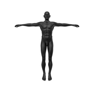 İnsan Adam Beyaz Vücut 3d Rendering