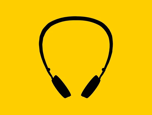 Audio Muziek Hoofdtelefoon Rendering — Stockfoto