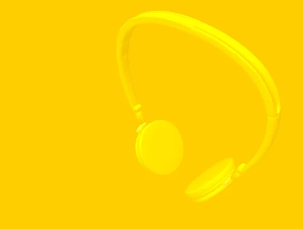 オーディオミュージックヘッドフォン3Dレンダリング — ストック写真
