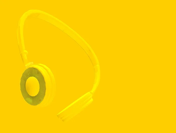 Áudio Música Headphone Rendering — Fotografia de Stock