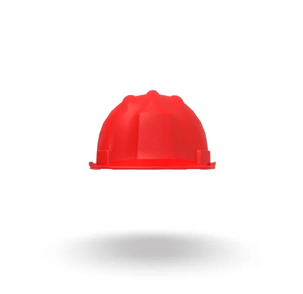 Red Helmet Isolated White Background Rendering — Stock Photo, Image