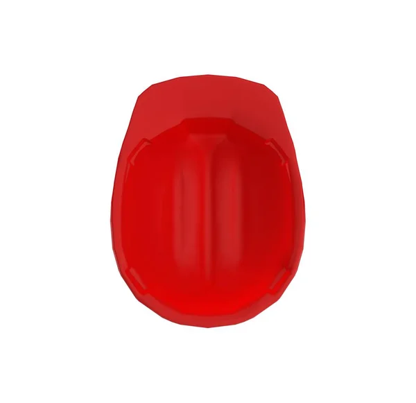 Rode Helm Geïsoleerde Witte Achtergrond Rendering — Stockfoto