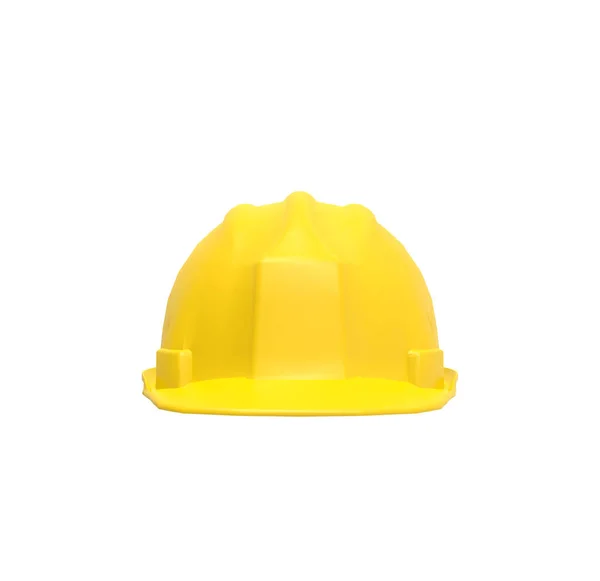 孤立的白色背景下的黄色头盔3D渲染 — 图库照片