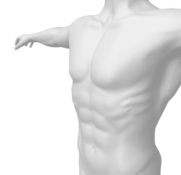 Homem Humano Branco Corpo Renderização — Fotografia de Stock