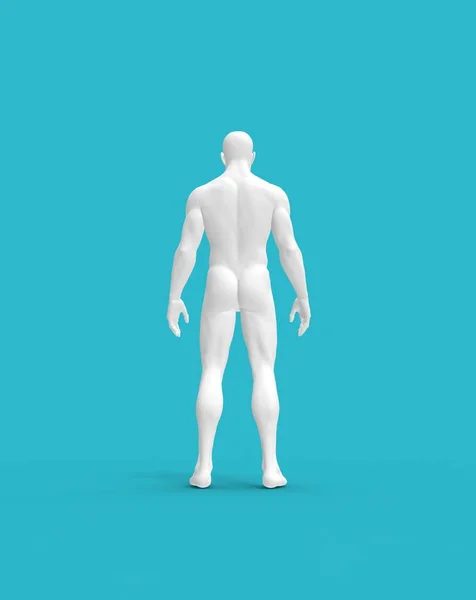 Cuerpo Humano Negro Renderizado Aislado — Foto de Stock