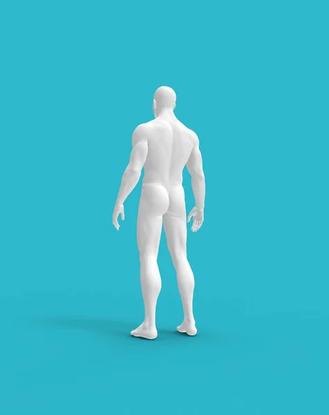 Cuerpo Humano Negro Renderizado Aislado — Foto de Stock