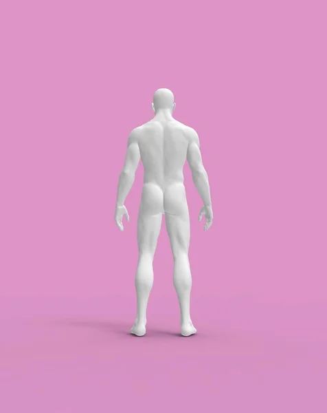 Cuerpo Humano Negro Renderizado Aislado — Foto de Stock