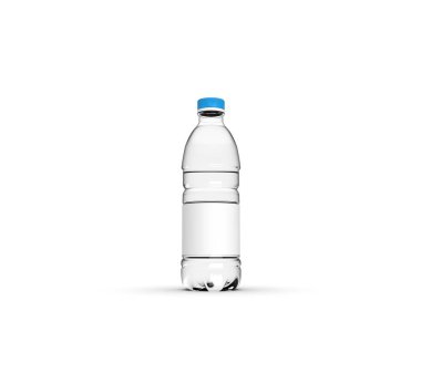 Beyaz 3d Rendering izole Su Şişesi