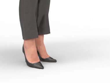 İş Kadını Bacaklar 3d Rendering