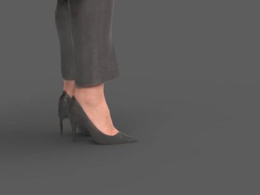 İş Kadını Bacaklar 3d Rendering