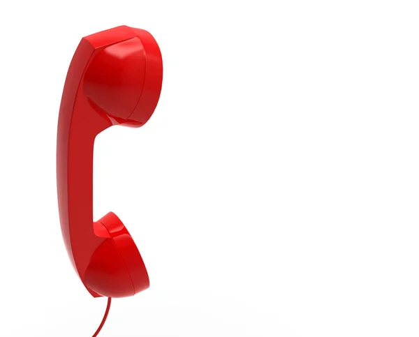 Telefone Aparelho Vermelho Cor Rendering — Fotografia de Stock