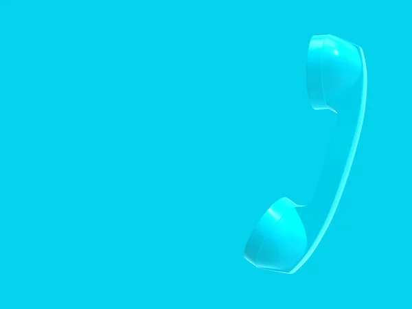 Telefonhörer Blaue Farbe Rendering — Stockfoto