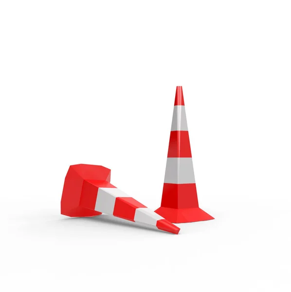 Traffic Cone Set Rendering — Stock Photo, Image