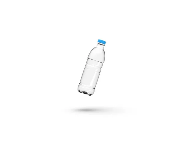 Botella Agua Aislada Renderizado Blanco — Foto de Stock