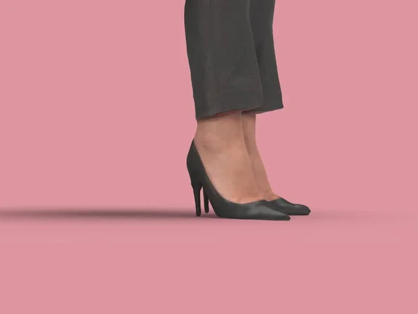 Business Woman Legs Rendering — Stock Photo, Image