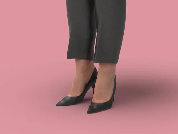 Business Woman Legs 3D Rendering