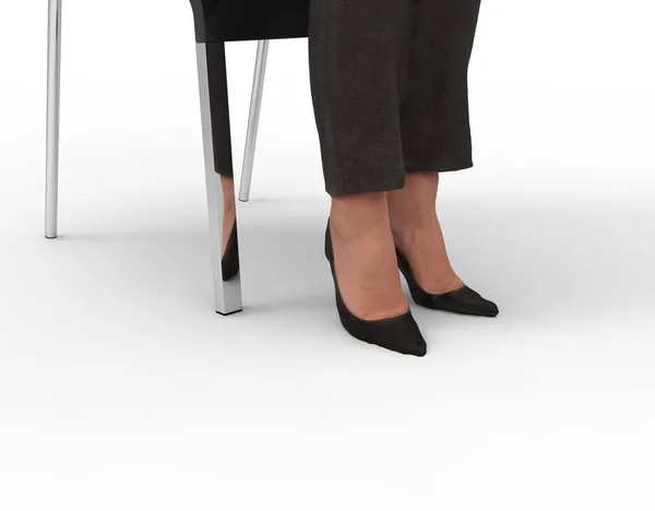 Business Woman Legs 3D Rendering