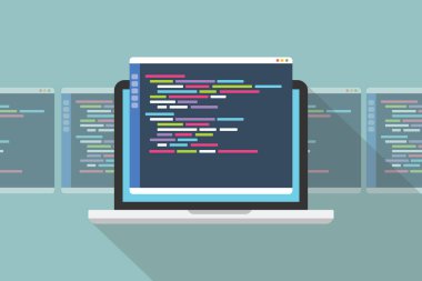 en iyi programlama dili kavramı kodu komut dosyası örneğini çeşitli tür çizim ile seçin - vektör