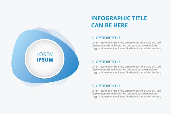 infographics afiş daire ile metin açıklaması sağ tarafta - vektör çizim modern