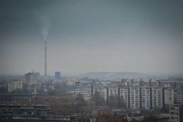 Yukarıdan, cityscape başkenti Hırvatistan, Zagreb Şehir Manzaralı
