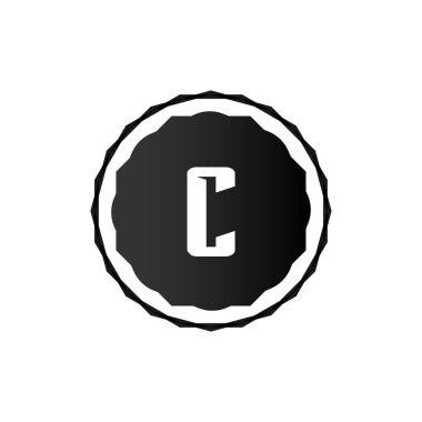 İlk harfi C Logo şablonu vektör tasarımı