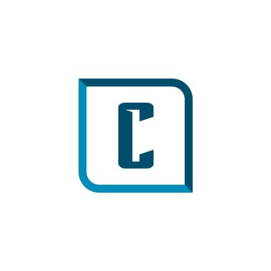 İlk harfi C Logo şablonu vektör tasarımı
