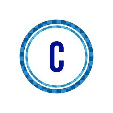 İlk harfi C Logo şablonu vektör tasarımı