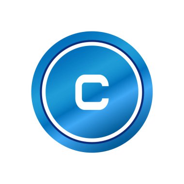 İlk harfi C Logo şablonu vektör tasarımı