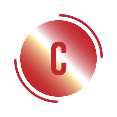 İlk harfi C Logo şablonu vektör tasarımı